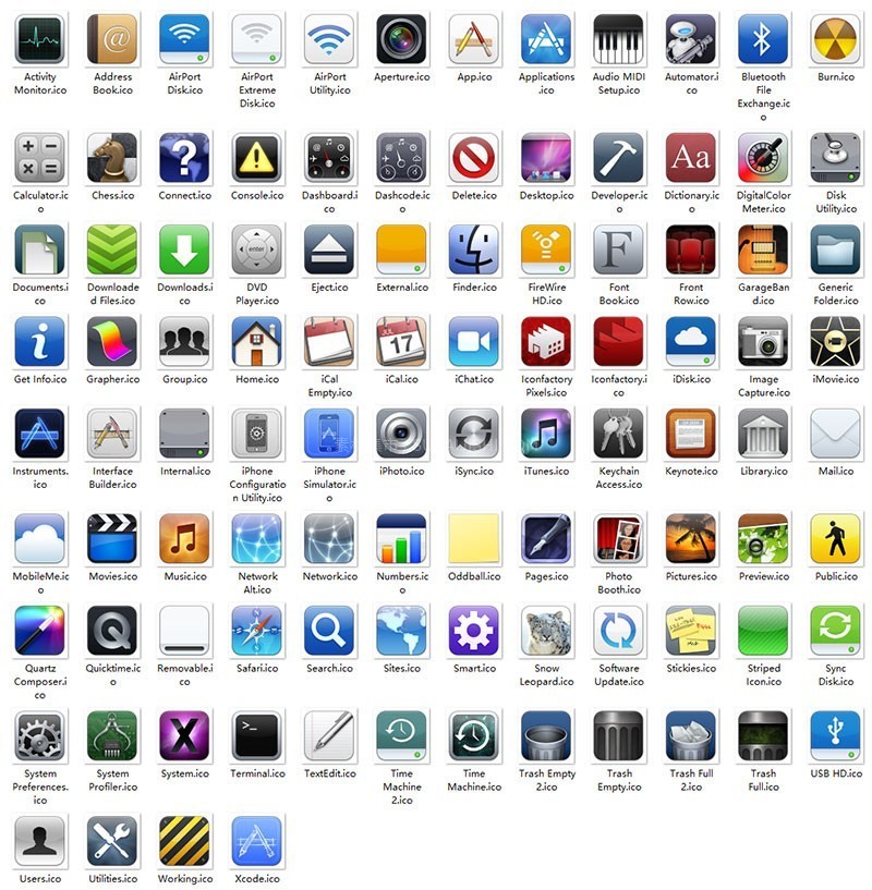100个苹果经典APP应用ico图标
